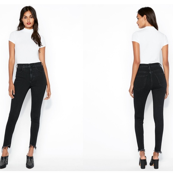 express black high waisted jeans